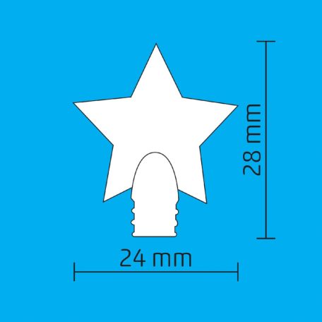 Home DECO 6 dekoráció izzósorhoz, csillag, 50 db, Ø5 mm-es LED-re