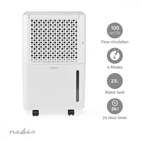 NEDIS smart páramentesítő DEHU10WT páraelszívó, párafaló - 39db-s szuper csendes párátlanító 10-15liter/nap smartlife 3L tartály