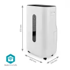 NEDIS smart páramentesítő DEHU20WTW páraelszívó, okos párafaló - wifi párátlanító 20-30liter/nap smartlife 6,5l tartály SmartLife  | Wi-Fi | 20 l/Nap | Android™ / IOS | Állítható higrosztát | 195 m³/h