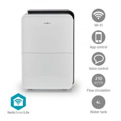   NEDIS smart páramentesítő DEHU30WTW páraelszívó, okos párafaló - wifi párátlanító 30-50liter/nap SmartLife | Wi-Fi | 30 l/Nap | Párátlanítás | Android™ / IOS | Állítható higrosztát | 210 m³/h