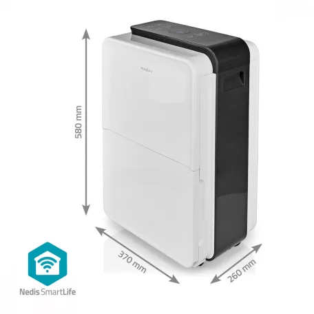 NEDIS smart páramentesítő DEHU30WTW páraelszívó, okos párafaló - wifi párátlanító 30-50liter/nap SmartLife | Wi-Fi | 30 l/Nap | Párátlanítás | Android™ / IOS | Állítható higrosztát | 210 m³/h