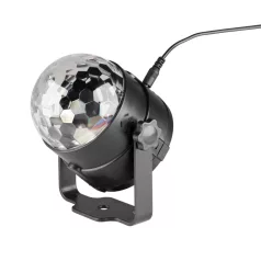   SAL DL80R projektoros party lámpa, RGB LED, 80 mm átmérő, álló vagy körbe forgó fényeffekt, akár 100 m2-re