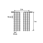 Home DLF 210/WW sorolható LED-es fényfüggöny, 2x1 m / 210 db melegfehér LED, állófényű, fehér vezeték, kül- és beltéri kivitel