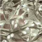 HOME DLIC120WH sorolható cluster fényfüzér, 2,5 méter, 120db hidegfehér LED, fehér vezeték, kül- és beltéri kivitel
