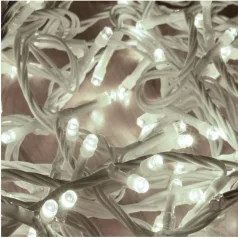   HOME DLIC120WH sorolható cluster fényfüzér, 2,5 méter, 120db hidegfehér LED, fehér vezeték, kül- és beltéri kivitel