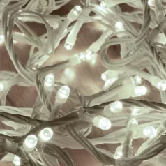   Home DLI 200/WH LED-es fényfüzér, 10 m / 200 db hidegfehér LED, állófényű, fehér vezeték, sorolható, kül- és beltéri kivitel