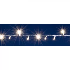 LED-es izzósor, 2 m / 40 LED, sorolható, melegfehér