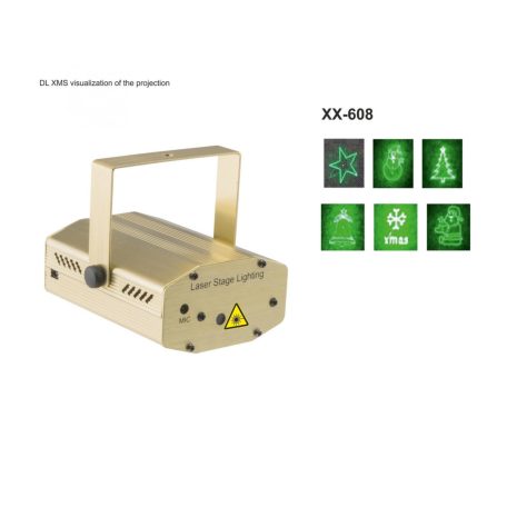 Lézer projektor, karácsonyi fényeffekt, 230V
