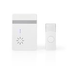 Vezeték nélküli csengő készlet | Elemes Áramellátás | 3 V DC | 1x CR2032 | Hangerő: 80 dB | Jeltartomány: 300 m | IP44 | 36 Dallam | 1 Vevő | Fehér