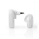 Vezeték nélküli csengő készlet | Hálózati Áramellátás | 220 - 240 V AC 50 Hz | 1x CR2032 | Hangerő: 80 dB | Jeltartomány: 300 m | IP44 | Állítható hangerő | 36 Dallam | 1 Vevő | Fehér