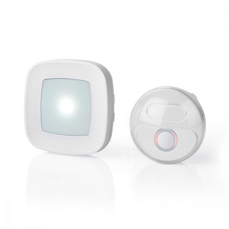 Vezeték nélküli csengő készlet | Hálózati Áramellátás | 220 - 240 V AC 50 Hz | 1x CR2032 | Hangerő: 80 dB | Jeltartomány: 300 m | IP44 | Állítható hangerő | 36 Dallam | 1 Vevő | Fehér