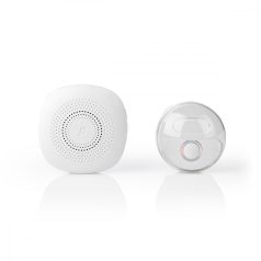   Vezeték nélküli csengő készlet | Hálózati Áramellátás | 220 - 240 V AC 50 Hz | 1x CR2032 | Hangerő: 80 dB | Jeltartomány: 300 m | IP44 | Állítható hangerő | 36 Dallam | 1 Vevő | Fehér