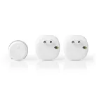 Vezeték nélküli csengő készlet | Hálózati Áramellátás | 220 - 240 V AC 50 Hz | 1x CR2032 | Hangerő: 80 dB | Jeltartomány: 300 m | IP44 | Állítható hangerő | 36 Dallam | 2 Vevő | Fehér