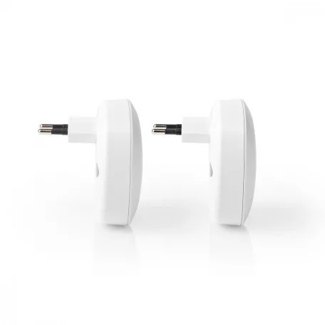 Vezeték nélküli csengő készlet | Hálózati Áramellátás | 220 - 240 V AC 50 Hz | 1x CR2032 | Hangerő: 80 dB | Jeltartomány: 300 m | IP44 | Állítható hangerő | 36 Dallam | 2 Vevő | Fehér