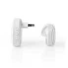 Vezeték nélküli csengő készlet | Hálózati Áramellátás | 220 - 240 V AC 50 Hz | 1x CR2032 | Hangerő: 80 dB | Jeltartomány: 300 m | IP44 | Állítható hangerő | 36 Dallam | 1 Vevő | Fehér