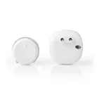 Vezeték nélküli csengő készlet | Hálózati Áramellátás | 220 - 240 V AC 50 Hz | 1x CR2032 | Hangerő: 80 dB | Jeltartomány: 300 m | IP44 | Állítható hangerő | 36 Dallam | 1 Vevő | Fehér