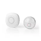 Vezeték nélküli csengő készlet | Hálózati Áramellátás | 220 - 240 V AC 50 Hz | 1x CR2032 | Hangerő: 80 dB | Jeltartomány: 300 m | IP44 | Állítható hangerő | 36 Dallam | 1 Vevő | Fehér