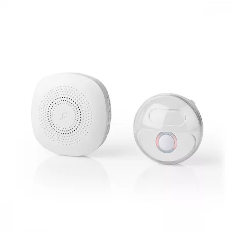 Vezeték nélküli csengő készlet | Hálózati Áramellátás | 220 - 240 V AC 50 Hz | 1x CR2032 | Hangerő: 80 dB | Jeltartomány: 300 m | IP44 | Állítható hangerő | 36 Dallam | 1 Vevő | Fehér