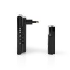 Vezeték nélküli csengő készlet | Hálózati Áramellátás | 220 - 240 V AC 50 Hz | 1x CR2032 | Hangerő: 80 dB | Jeltartomány: 300 m | IP44 | Állítható hangerő | 36 Dallam | 1 Vevő | Fekete