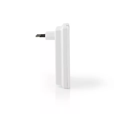 Vezeték nélküli csengő készlet | Hálózati Áramellátás | 220 - 240 V AC 50 Hz | 1x CR2032 | Hangerő: 80 dB | Jeltartomány: 300 m | IP44 | Állítható hangerő | 36 Dallam | 1 Vevő | Fehér