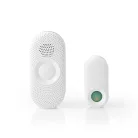 Vezeték nélküli csengő készlet | Hálózati Áramellátás | 220 - 240 V AC 50 Hz | 1x CR2032 | Hangerő: 80 dB | Jeltartomány: 300 m | IP44 | Állítható hangerő | 36 Dallam | 1 Vevő | Fehér / Szürke