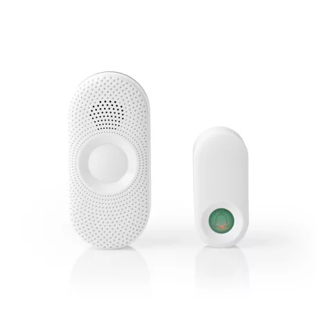 Vezeték nélküli csengő készlet | Hálózati Áramellátás | 220 - 240 V AC 50 Hz | 1x CR2032 | Hangerő: 80 dB | Jeltartomány: 300 m | IP44 | Állítható hangerő | 36 Dallam | 1 Vevő | Fehér / Szürke