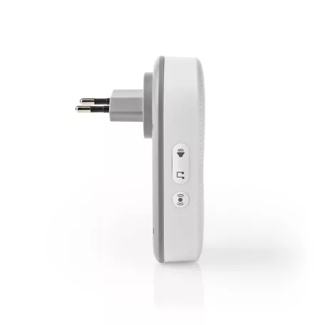 Vezeték nélküli csengő készlet | Hálózati Áramellátás | 220 - 240 V AC 50 Hz | 1x CR2032 | Hangerő: 80 dB | Jeltartomány: 300 m | IP44 | Állítható hangerő | 36 Dallam | 1 Vevő | Fehér / Szürke