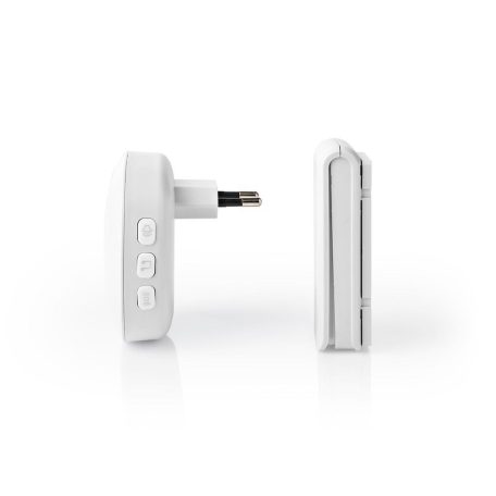 Vezeték nélküli csengő készlet | Hálózati Áramellátás | 220 - 240 V AC 50 Hz | 1x CR2032 | Hangerő: 80 dB | Jeltartomány: 100 m | Állítható hangerő | 36 Dallam | 1 Vevő | Fehér