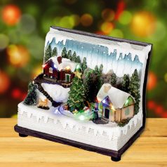   Home DRM 12 dioráma, nyitott könyv, színes LED, vlágító, zenélő, beltéri