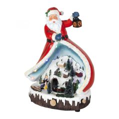   Home DRM 13 dioráma, mikulás, színes LED, kisvonat, világító, zenélő, beltéri