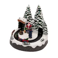   Home DRM 8 dioráma, mikulás, vonat, LED, világító, zenélő, beltéri