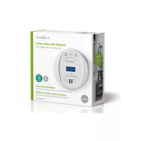 Nedis Elemes szénmonoxid érzékelő, CO riasztó, 10 év élettartam (DTCTCO40WT)