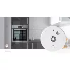 hő riasztás | Elemes Áramellátás | Akkumulátor üzemidő: 1 év | Teszt gombbal | 85 dB | ABS | Fehér