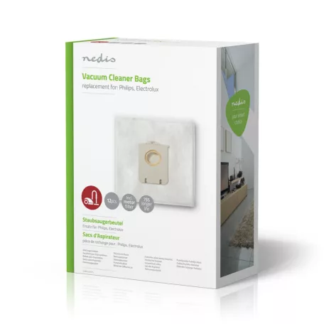 Porszívó Porzsák | 12 db | Szintetikus | Legtöbb értékesített: Philips / Electrolux | Fehér