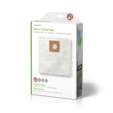 Porszívó Porzsák | 4 db | Szintetikus | Legtöbb értékesített: H.E. - Goldstar - LG Sweefty/Dino/TB33 | Fehér