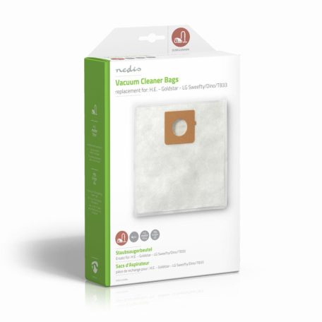 Porszívó Porzsák | 4 db | Szintetikus | Legtöbb értékesített: H.E. - Goldstar - LG Sweefty/Dino/TB33 | Fehér