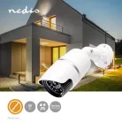 Biztonsági Kamera Utánzat | Golyó | IP44 | Elemes Áramellátás | Kültéri | Fali tartóval együtt | Fehér