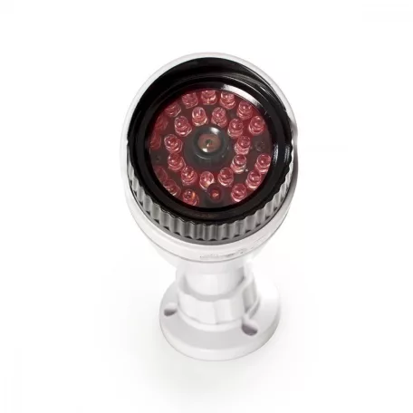 Biztonsági Kamera Utánzat | Golyó | IP44 | Elemes Áramellátás | Kültéri | Fali tartóval együtt | Fehér