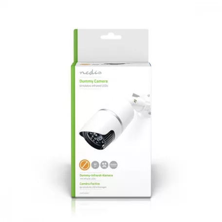 Biztonsági Kamera Utánzat | Golyó | IP44 | Elemes Áramellátás | Kültéri | Fali tartóval együtt | Fehér