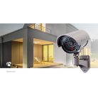 Biztonsági Kamera Utánzat | Golyó | IP44 | Elemes Áramellátás | Kültéri | Fali tartóval együtt | Szürke