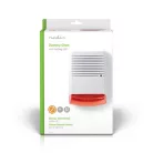 Dummy Biztonsági sziréna | IP44 | Elemes Áramellátás | Kültéri | Fehér / Narancs