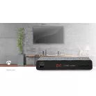 DVB-T2 vevő | Free To Air (FTA) | 480i / 480p / 576i / 576p / 720p / 1080i / 1080p | H.265 | 1000 Csatorna | Szülői felügyelet | Elektronikus műsor újság | Távvezérelt | Fekete