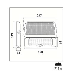 Floodlight DVERSO 5 W 500 lm 4000 K