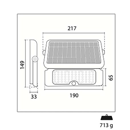 Floodlight DVERSO 5 W 500 lm 4000 K