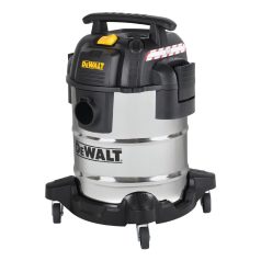   DeWALT DXV25S száraz-nedves porszívó, rozsdamentes váz, 25 liter, 15 Kpa, 37,8 l/s, 8 tartozék, 1050 W