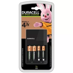   Duracell CEF14 akkumulátor gyorstöltő, 2db AA és 2db AAA újratölthető akkumulátorral