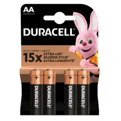   Duracell LR6 10PP110023 AA alkáli elem, 1,5 V feszültség, 4db/bliszter
