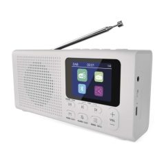   Hordozható rádió Bluetooth, MP3, DAB / DAB+ / FM, fehér színben