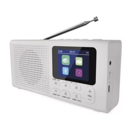 Hordozható rádió Bluetooth, DAB / DAB+ / FM, fehér színben
