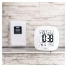 Digitális hőmérő, vezeték nélküli érzékelővel, ébresztőóra, dátum E0127